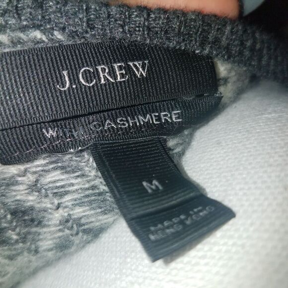 J crew Gray and White size medium with cashmere warm sweater - Christmas Sweater - Picture 4 of 4